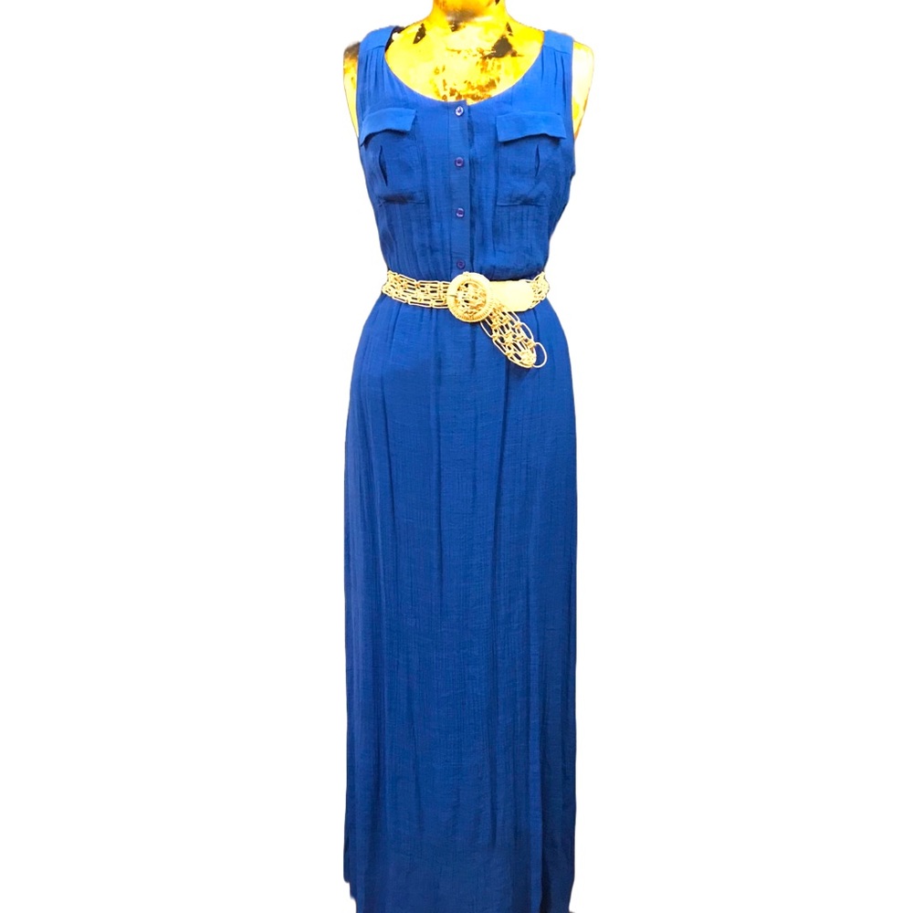 Y2K AGB Royal Blue Beachy Maxi Dress